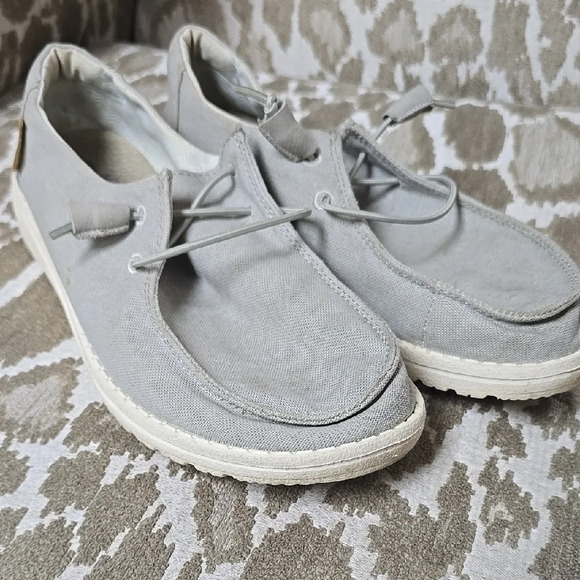 Hey Dude Gray Slip-On Loafers with Cushioned Soles - Picture 3 of 8